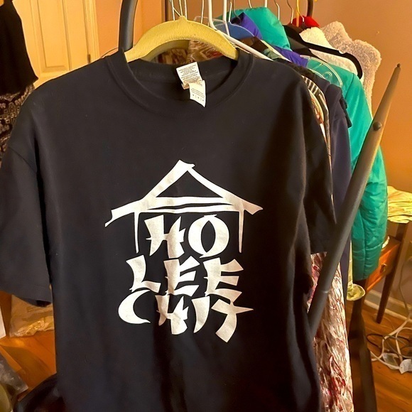 “Ho Lee Chit” one of a kind unisex Gildan 100% Heavy Cotton Black T-Shirt. Med - Picture 1 of 2